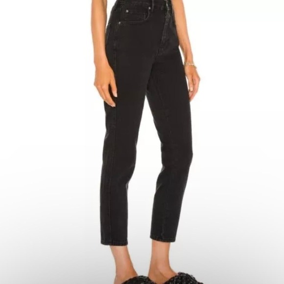 Free People We the Free  Black Out Stove Pipe High Waisted Jean OB1271078 SZ 27 - Picture 4 of 12